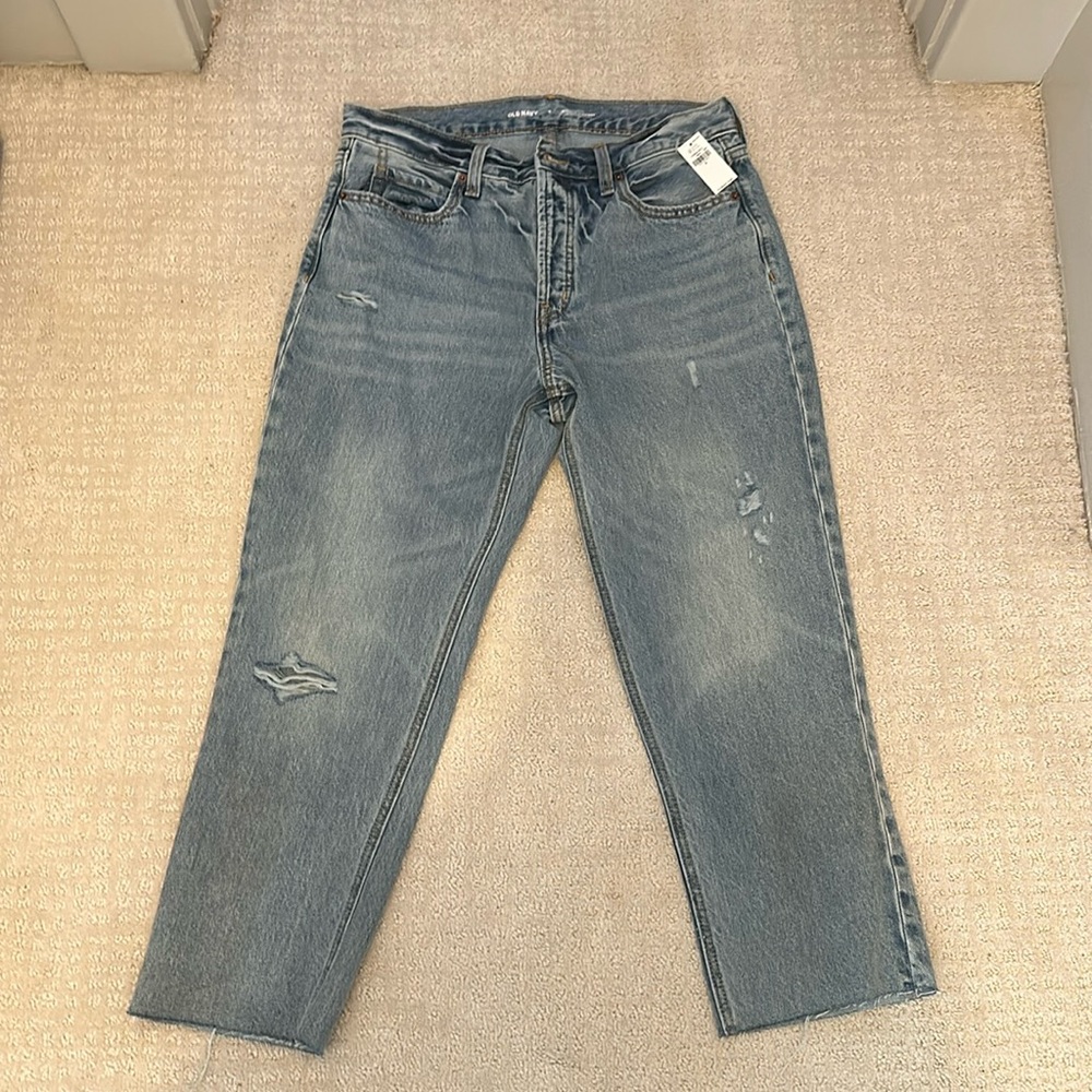 BNWT Old Navy High Rise Slouchy Straight Size 8